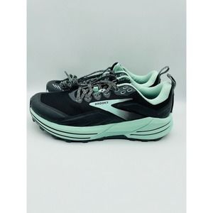 BROOKS Cascadia 16 Trail Running Shoes Black Yucca Green Size 8 Wide